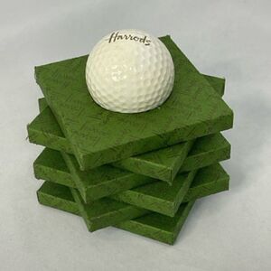 Harrods Golf Ball Sculpture Paperweight w/ Harrods Box Unusual for sure.  Defini
